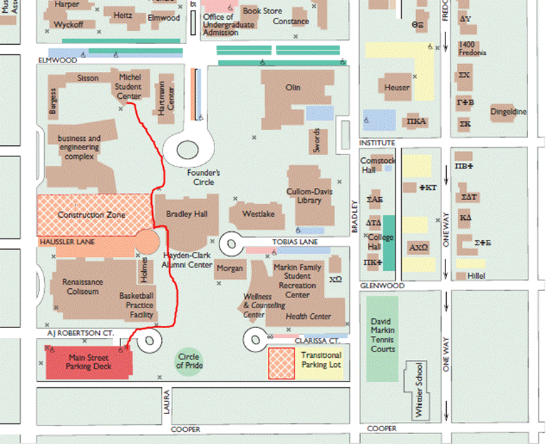 Directions for walk from Main Street Parking Deck to the IRAMeeting in ...